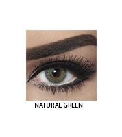 زوج عدسات لاصقة تجميلية من بيلا - Natural Green