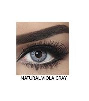 زوج عدسات لاصقة تجميلية من بيلا - natural viola gray- فضي