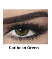زوج عدسات لاصقة تجميلية من بيلا - caribean green - اخضر