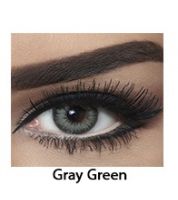 زوج عدسات لاصقة تجميلية من بيلا - gray green - اخضر رمادي