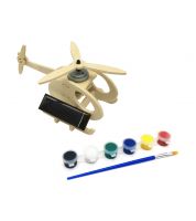 طيارة تركيب خشبية مع طاقة شمسية