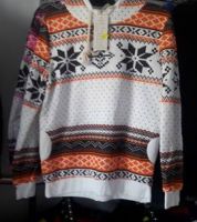 بلوزة شتوية مطرزة  - m-xxl - ابيض مع الوان