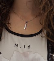 مجوهرات - سلسال مع تعليقة ورقة شجر زيتون