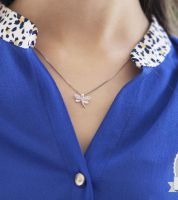 مجوهرات  - سلسال مع تعليقة فراشة 