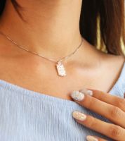 مجوهرات -سلسال مع تعليقة بومة فضة 925 