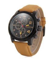 ساعة كورين  رجالية  لون Camel  بأطار اسود 