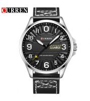 ساعة كورين  تحوي الايام باللغة العربية والانجليزية  اسود 