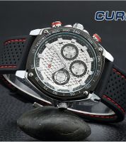 ساعة رجالية كورين ذات حزام مطاطي 8146