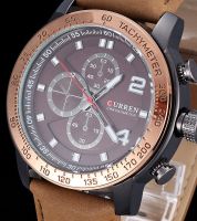 ساعة  رجالية كورين باطار ذهبي مميز  8190 