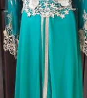 قفطان مغربي فاخر  - L - اخضر