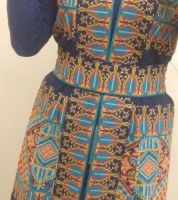 فستان مطرز - L - Dark Blue