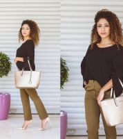 بلوزة ثلاث ارباع - S - اسود