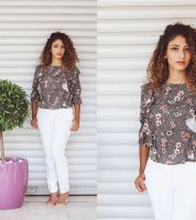 بلوزة موردة  - S - متعدد الالوان 