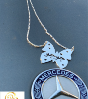 سنسال عيار 925 على شكل فراشة  - فضة