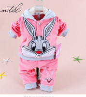 بجامة قطنية سميكة - 19m-24m - بطيخي ع احمر