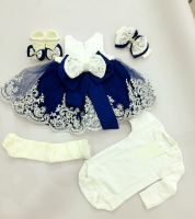 فستان بيبي  - 6-12 شهر   - نيلي