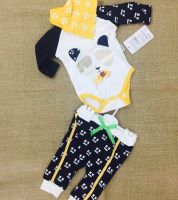 طقم تركي قطن - 0 - 3 اشهر - متعدد الالوان