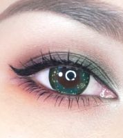 زوج عدسات لاصقة تجميلية جلاكسي -  Galaxy Sea Green