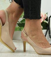 شوز كعب مفتوح - 37 Eu - بيج