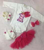 طقم قطن  - 0 - 6 اشهر - فوشي