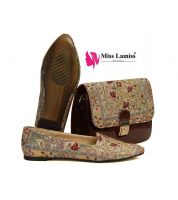 شوز مع شنطة تطريز - 36 Eu - وردي