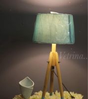 مصباح طاولة table lamp فيروزي 