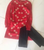 طقم بناتي  - -6 سنوات  - احمر واسود 