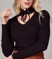 بلوز خريفي ناعم - قياس واحد - اسود