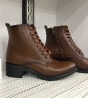 جزمة شتاء موديل 2018 جلد - 36 - بني متوسط