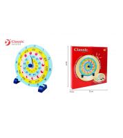 ساعة خشبية لتعليم الساعة بانماط وطرق مختلفة