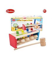 لعبة خشبية مع مطرقة لتعليم الالوان ومهارة حمل المطرقة