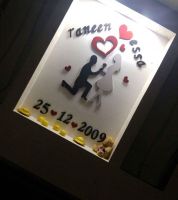 منظر خشبي للعرسان 