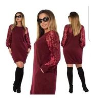 بلوزة للركبة خمري - 54 Eu - خمري