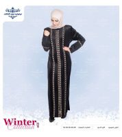 عباية اماراتية مخمل - اسود - 52 Eu