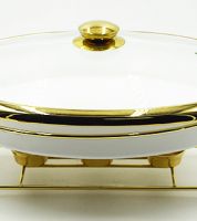 شيفن ديش بورسلان ذهبي  بيضاوي او مستطيل  9169105