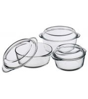 طقم 3 طناجر بركام شفاف 