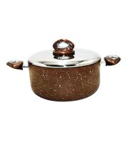 طنجرة جرانيت ثقيل  28  سم بني اليت جرانيت