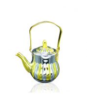 ابريق شاي ذهبي محزز عمودي صغير