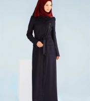 جلباب  ألفينا 17-1029 صيفي لون كحلي - نمرة 42