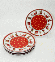 طقم 6 صحون كيك كرسمس 35114