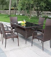 طقم طاولة مستطيل مع 6 كراسي  Chocolate