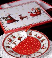 صحن كيك مع كف كريسماس 35116