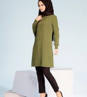 تونيك ألفينا 17-4176 صيفي لون زيتي - نمرة 48