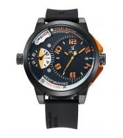 ساعة Weide Black Army Military Quartz Sport Wrist Watch - Orange