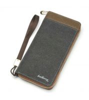 محفظة يد للجنسين تصميم عصري لون رمادي (aq26)