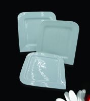 صحن مربع ابيض 10