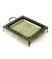 صينية خشب وردة P134