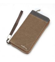 بايليري جلد بني لل رجال - محافظ بطبقتين