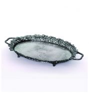 صينية بيضاوي وردة بيوتر