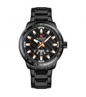  ساعة عملية كاجوال رجال نافي فورس انالوج بعقارب جلد - 9090